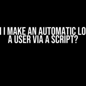 How can I make an automatic login with a user via a script?